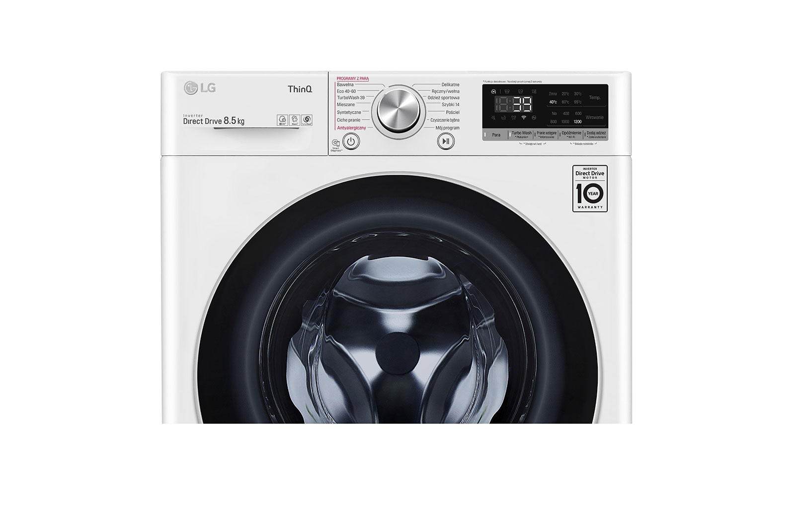 LG Pralka LG Vivace | V700 | 8,5kg | Steam | 1200 rpm | ThinQ | bia?a | AIDD | TurboWash 360 | F2WV7S8S1E, F2WV7S8S1E