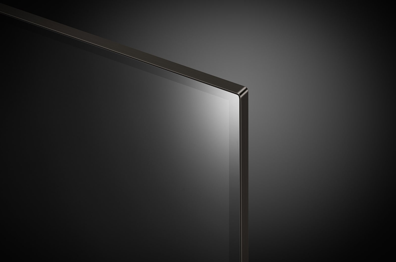 Imagem aproximada da LG OLED evo TV, OLED C4 a partir da borda superior