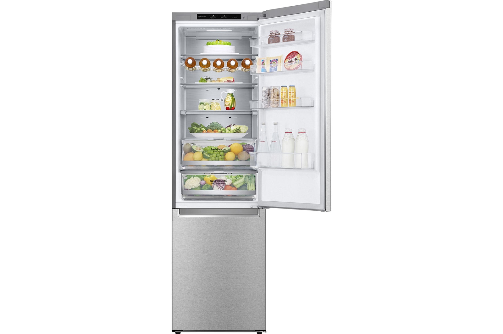 LG Frigorífico Combinado LG inox 381l com Classe Energética A-20%, DoorCooling+? e Wi-Fi, GBB92MBB3P