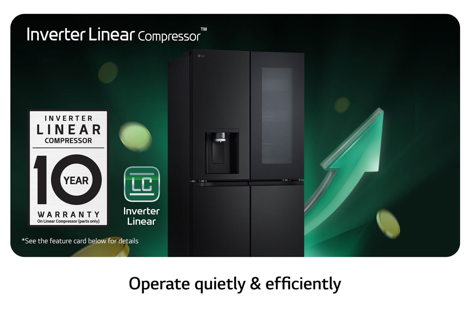 LG Lodówka side by side multidoor LG | 635?L | Klasa E | Ciemny grafit?| ThinQ(tm)??| DoorCooling+?| GMG860EPBE, GMG860EPBE