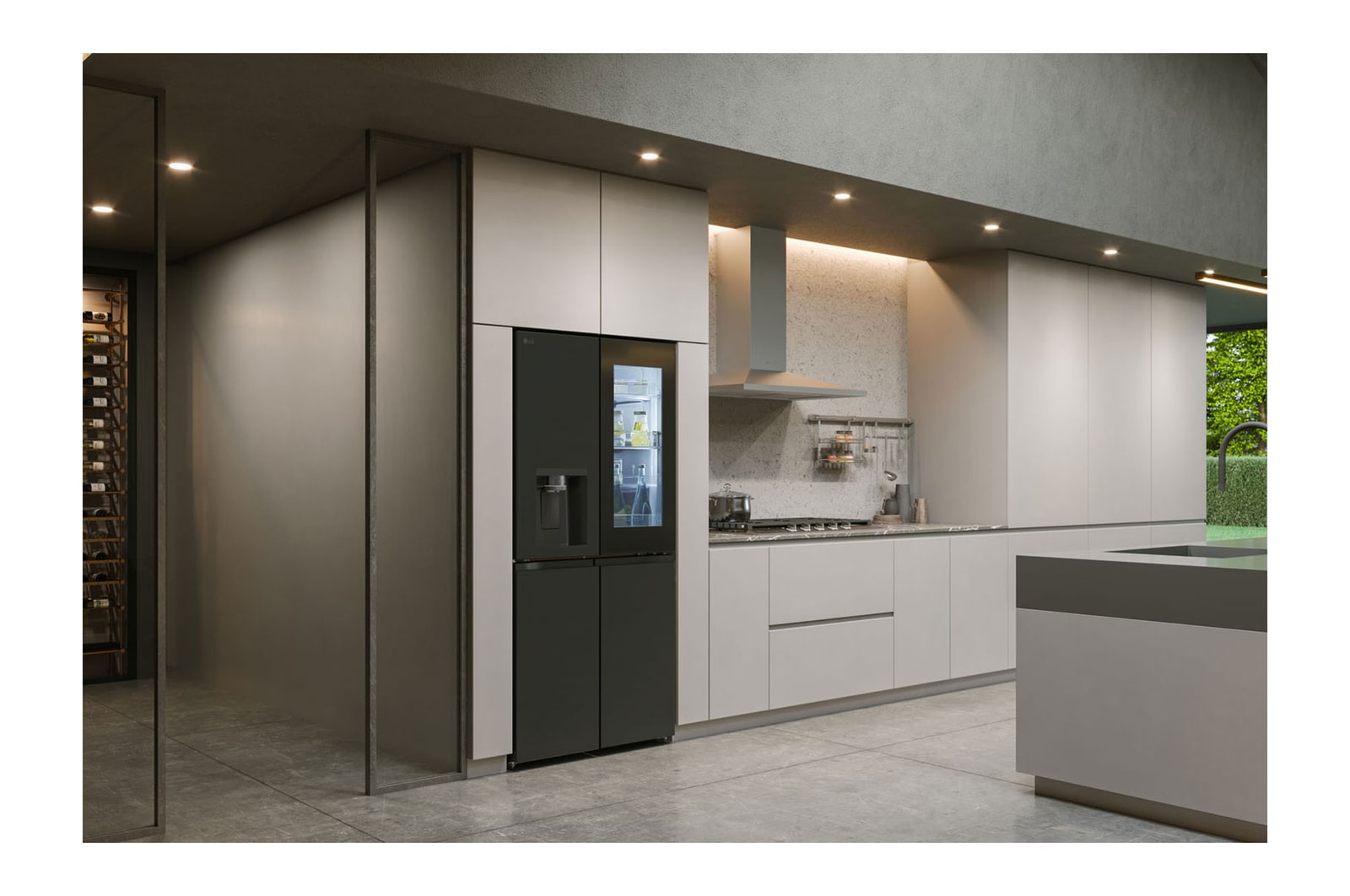 LG Lodówka side by side multidoor LG | 635?L | Klasa E | Ciemny grafit?| ThinQ(tm)??| DoorCooling+?| GMG860EPBE, GMG860EPBE