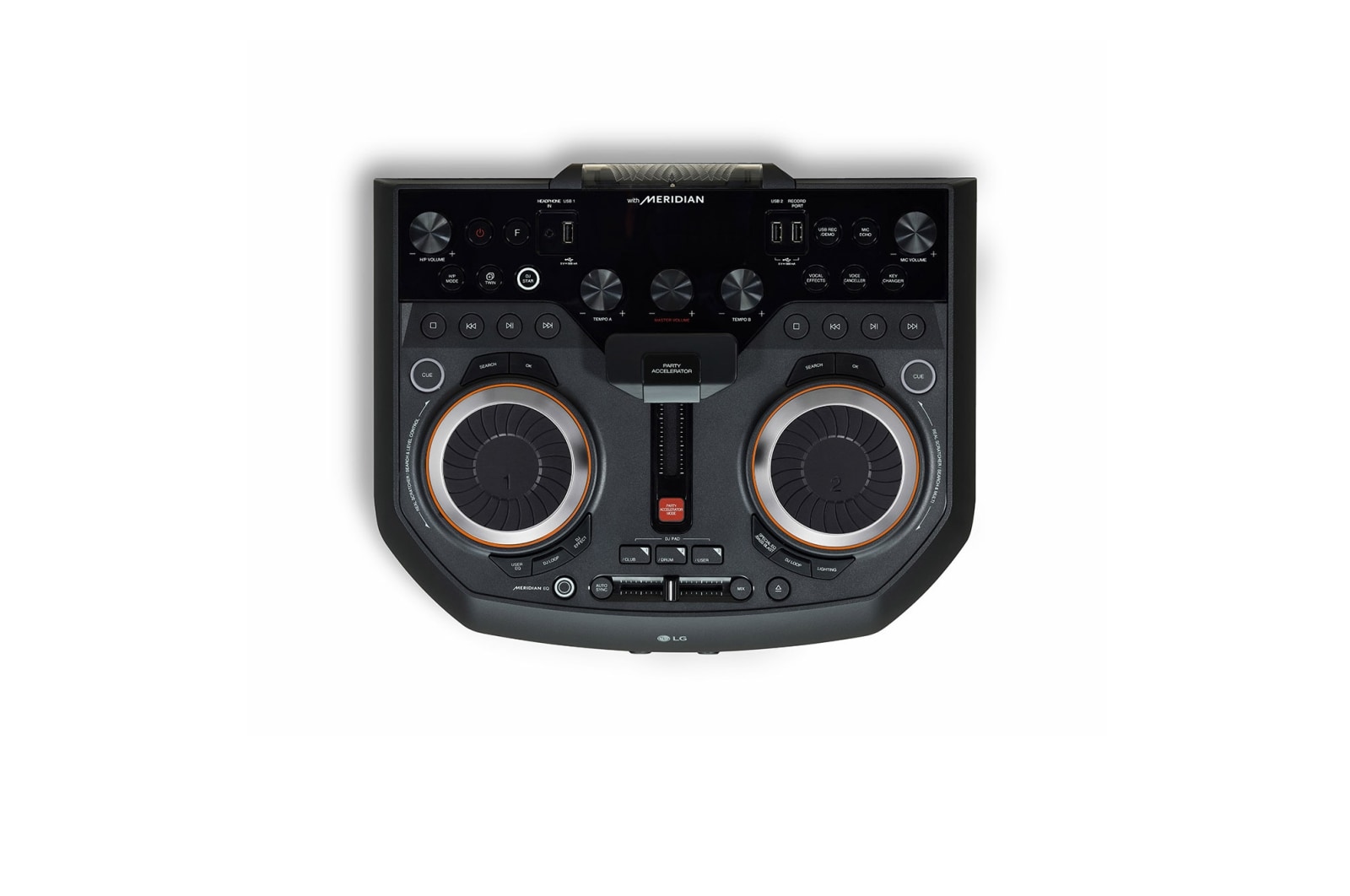 LG Coluna LG XBOOM OL100, 2000W, Meridian, DJ, Karaoke, Sound Sync, Bluetooth, USB, liga??o ótica, MIC, CD, FM, OL100