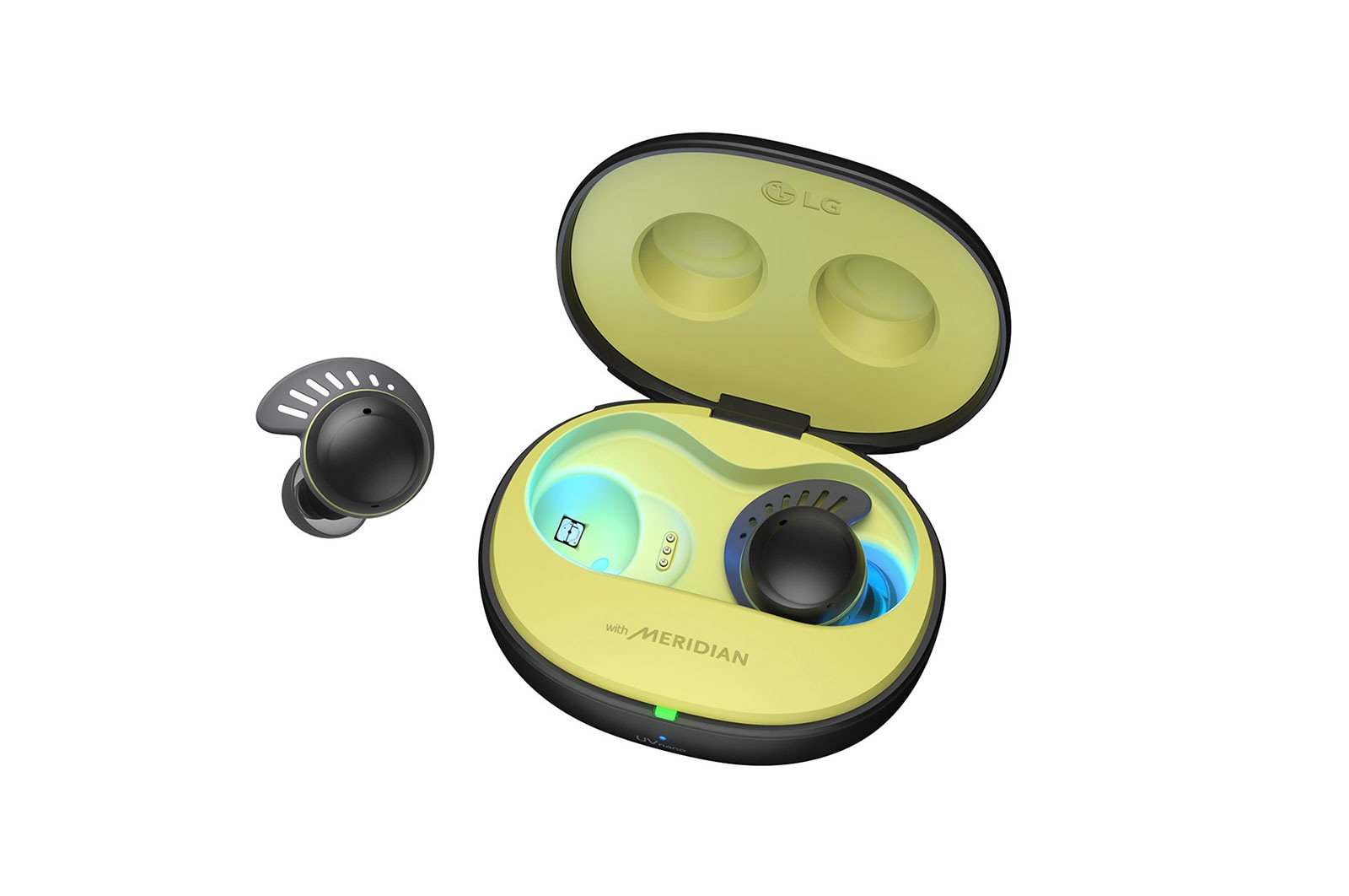 LG Auriculares sem fios LG TONE Free TF7Q, Meridian, ANC, UVnano?, IP67, Lock & Go, Multi Point, TONE-TF7Q