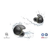 Auriculares TONE Free fit a serem salpicados por água e gotículas.