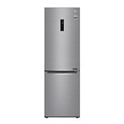 Vista frontal de Combinado LG GBB61PZFFN, 341 litros, eficiência energética D, 1,86 m, Door Cooling&#43;?, Wi-Fi, Shiny Steel GBB61PZFFN