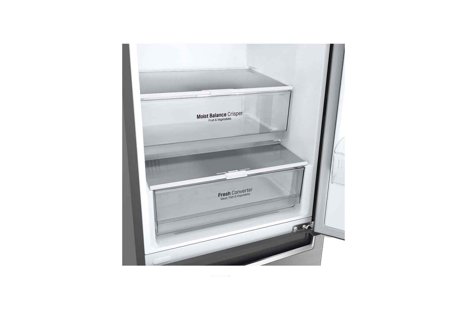LG Combinado LG GBB61PZFFN, 341 litros, eficiência energética D, 1,86 m, Door Cooling+?, Wi-Fi, Shiny Steel, GBB61PZFFN