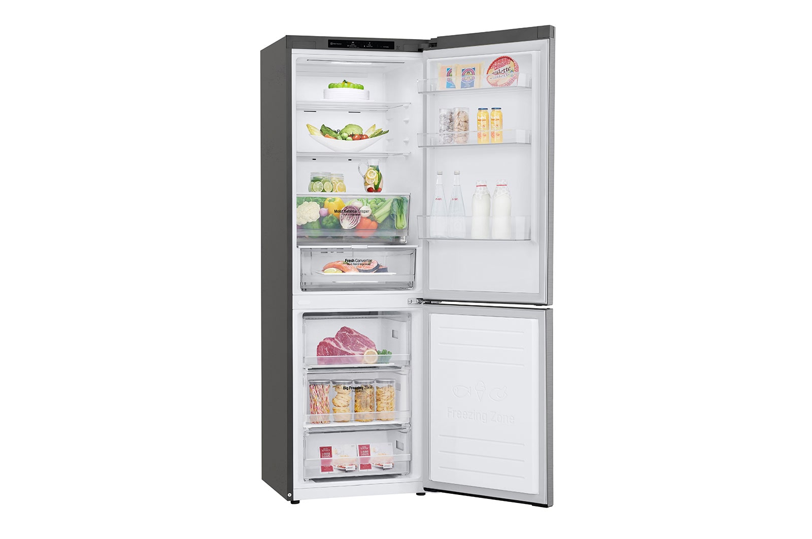LG Frigorífico Combinado | 341 L | Etiqueta energética C | 1,86 m | DoorCooLing+? | FRESHConverter?, GBB61PZGCN1