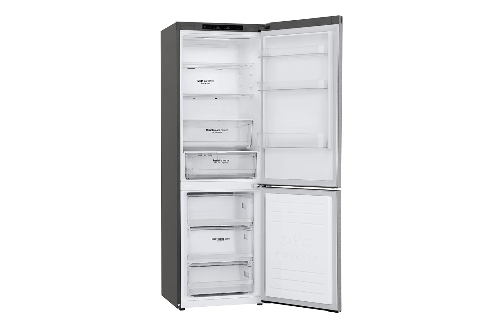 LG Frigorífico Combinado | 341 L | Etiqueta energética C | 1,86 m | DoorCooLing+? | FRESHConverter?, GBB61PZGCN1