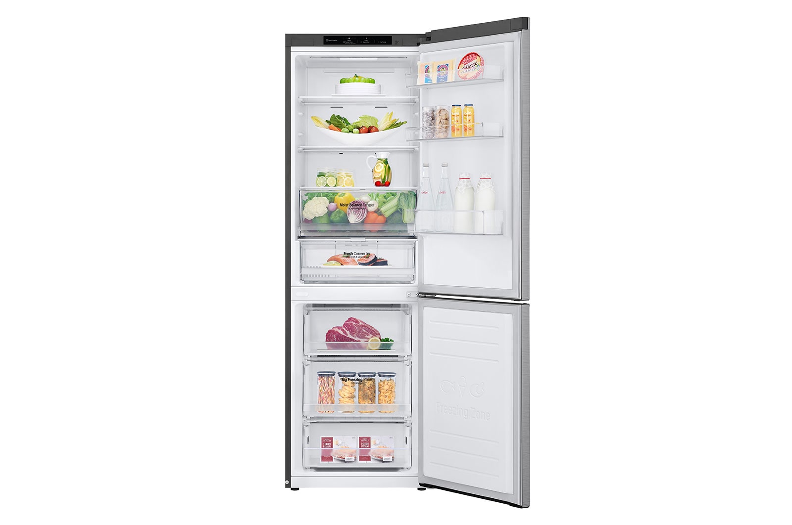 LG Frigorífico Combinado | 341 L | Etiqueta energética C | 1,86 m | DoorCooLing+? | FRESHConverter?, GBB61PZGCN1
