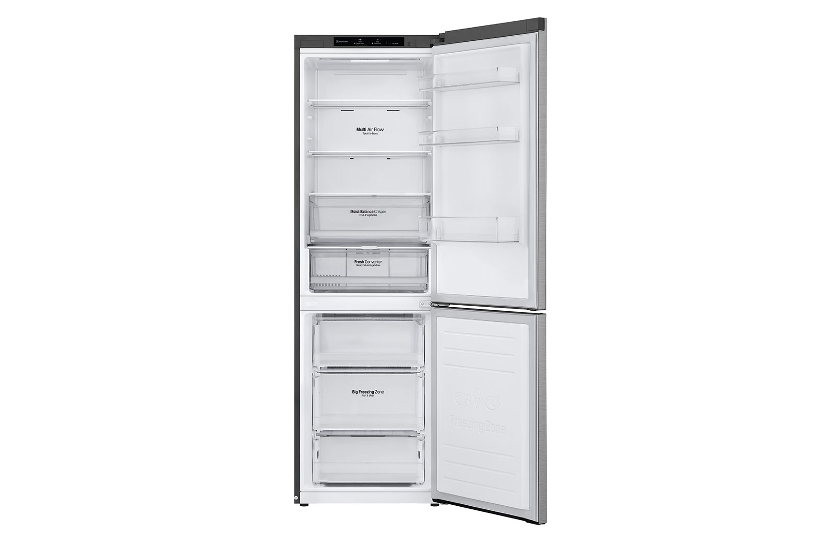 LG Frigorífico Combinado | 341 L | Etiqueta energética C | 1,86 m | DoorCooLing+? | FRESHConverter?, GBB61PZGCN1