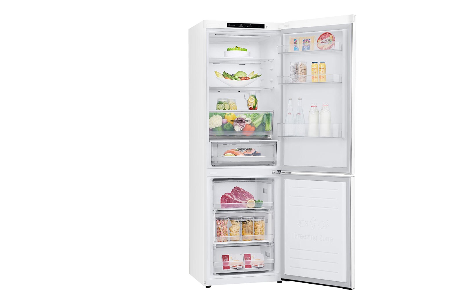 LG Frigorífico Combinado | 341 L | Etiqueta energética C | 1,86 m | DoorCooLing+? | FRESHConverter?, GBB61SWGCN1