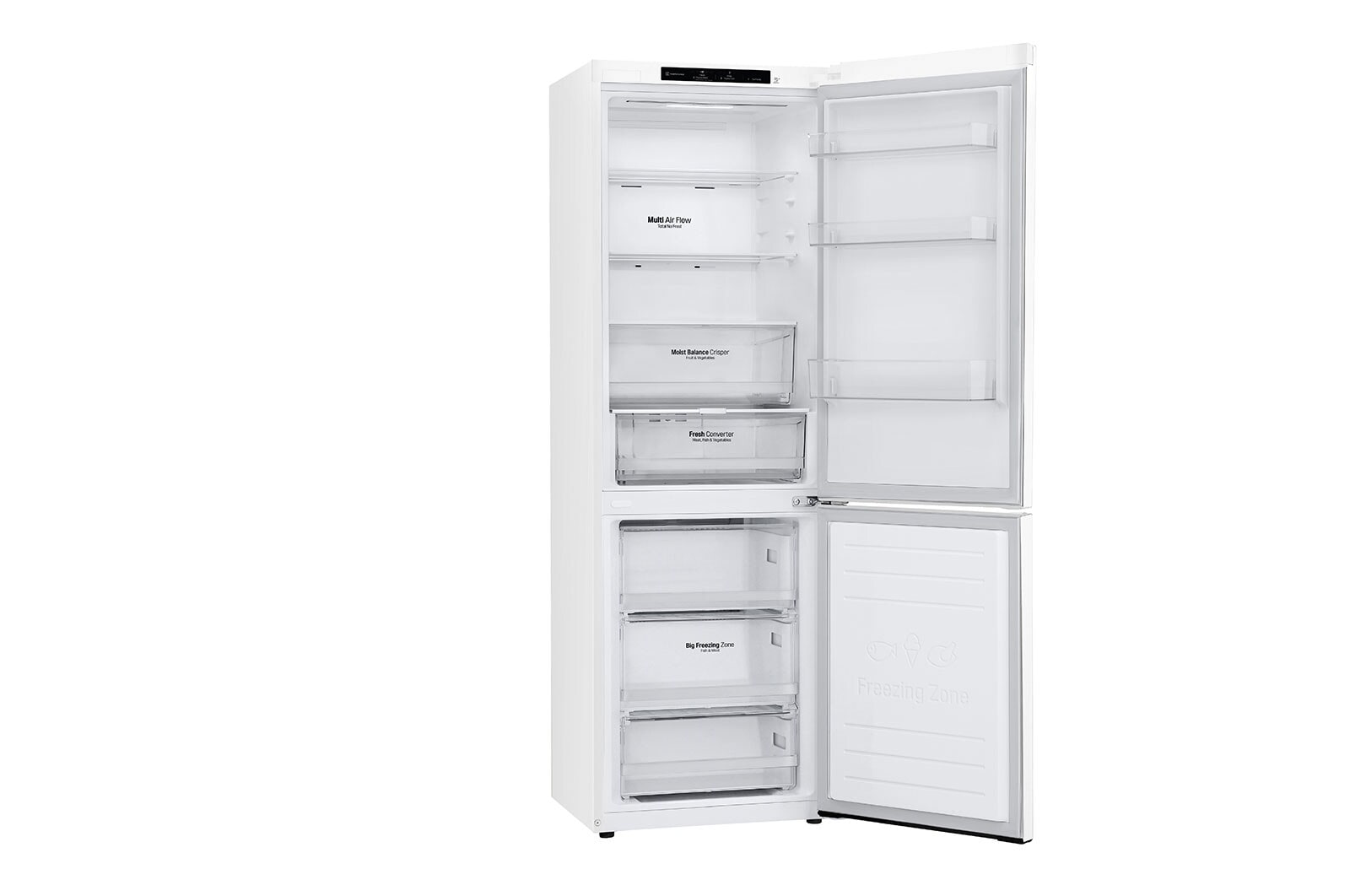 LG Frigorífico Combinado | 341 L | Etiqueta energética C | 1,86 m | DoorCooLing+? | FRESHConverter?, GBB61SWGCN1