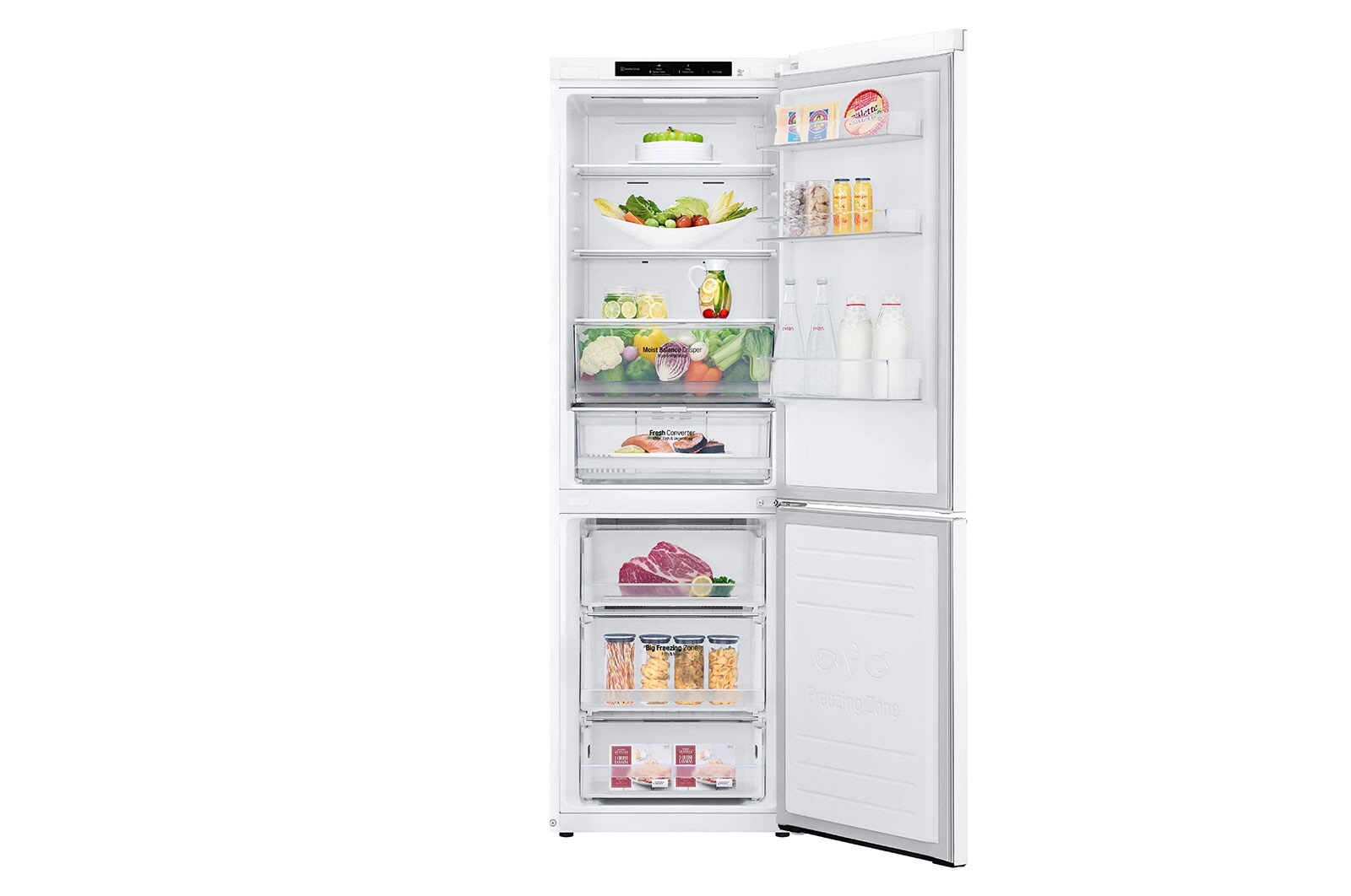 LG Frigorífico Combinado | 341 L | Etiqueta energética C | 1,86 m | DoorCooLing+? | FRESHConverter?, GBB61SWGCN1