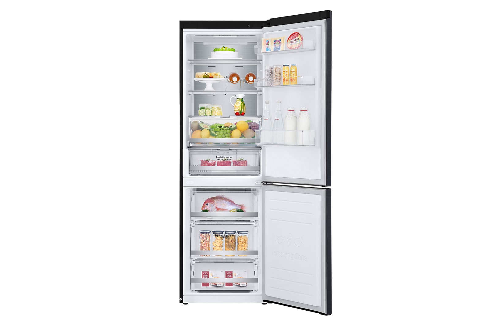 LG Frigorífico Combinado | 341 L | Etiqueta energética D | 1,86 m | DoorCooLing+? | FRESHConverter? | FRESHBaLancer?, GBB71MCVGN