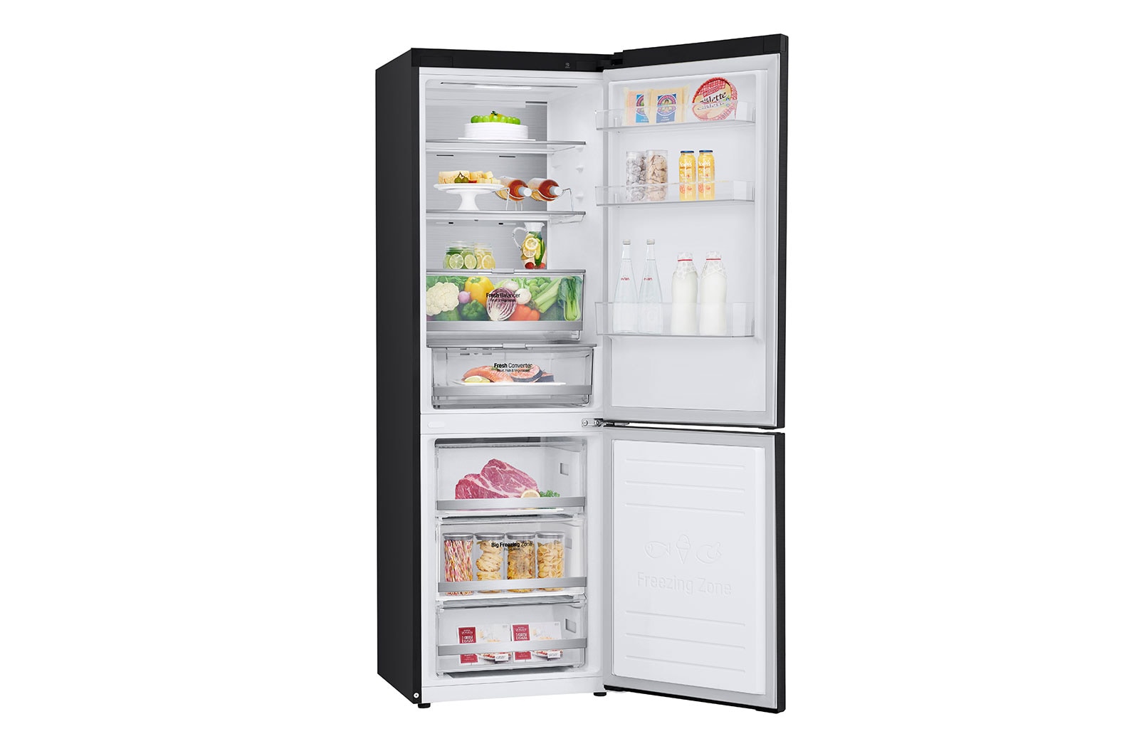 LG Frigorífico Combinado | 341 L | Etiqueta energética D | 1,86 m | DoorCooLing+? | FRESHConverter? | FRESHBaLancer?, GBB71MCVGN