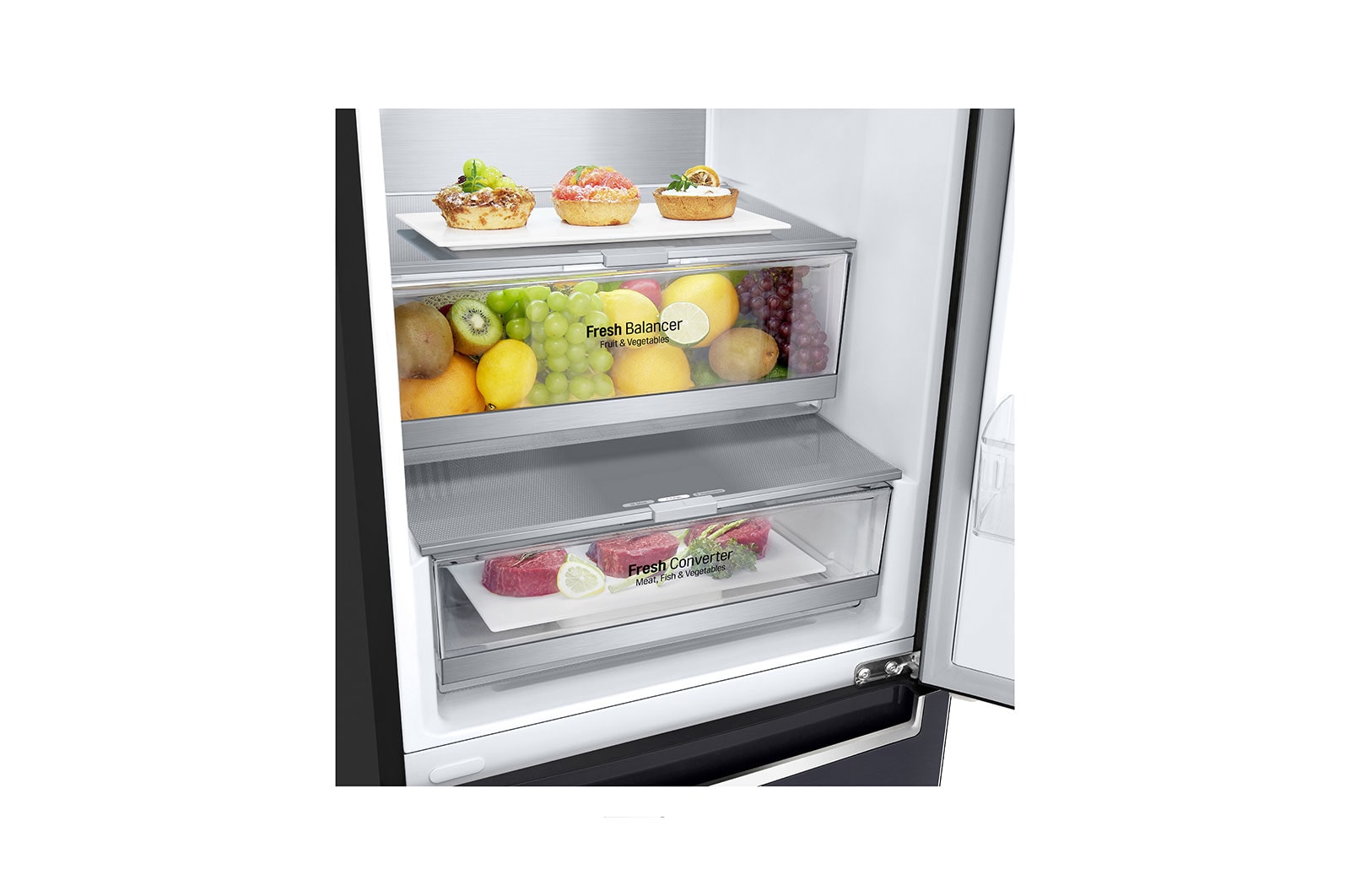 LG Frigorífico Combinado | 341 L | Etiqueta energética D | 1,86 m | DoorCooLing+? | FRESHConverter? | FRESHBaLancer?, GBB71MCVGN