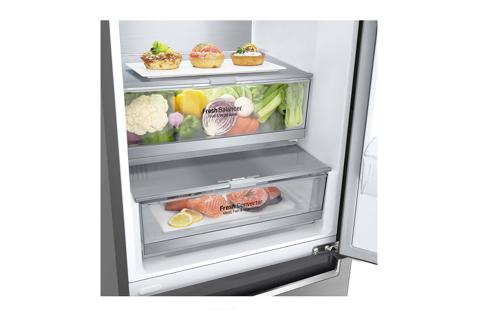 LG Frigorífico Combinado | 341 L | Etiqueta energética C | 1,86 m | DoorCooLing+? | FRESHConverter? | FRESHBaLancer?, GBB71PZVCN1