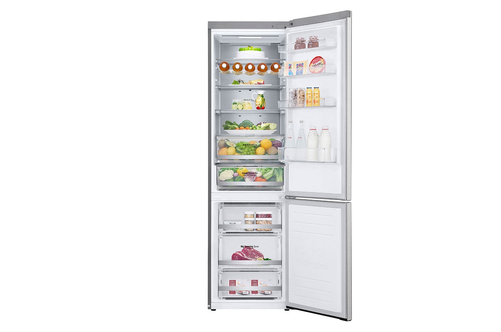 LG Frigorífico Combinado | 384 L | Etiqueta energética B | 2,03 m | DoorCooLing+? | FRESHConverter? | FRESHBaLancer? | Wi-Fi, GBB72MBUBN