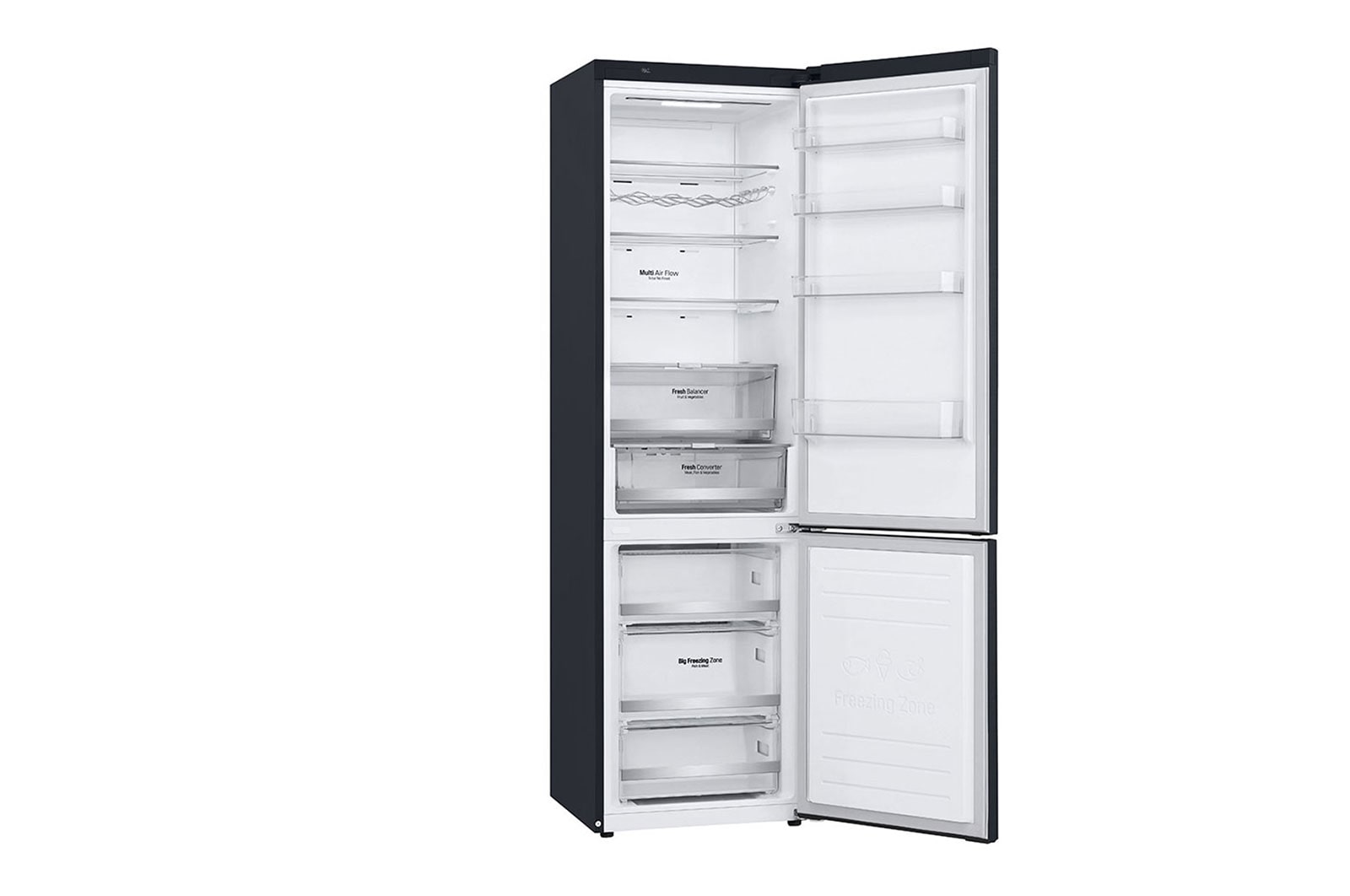 LG Frigorífico Combinado | 384 L | Etiqueta energética D | 2,03 m | DoorCooLing+? | FRESHConverter? | FRESHBaLancer? | Wi-Fi, GBB72MCDGN