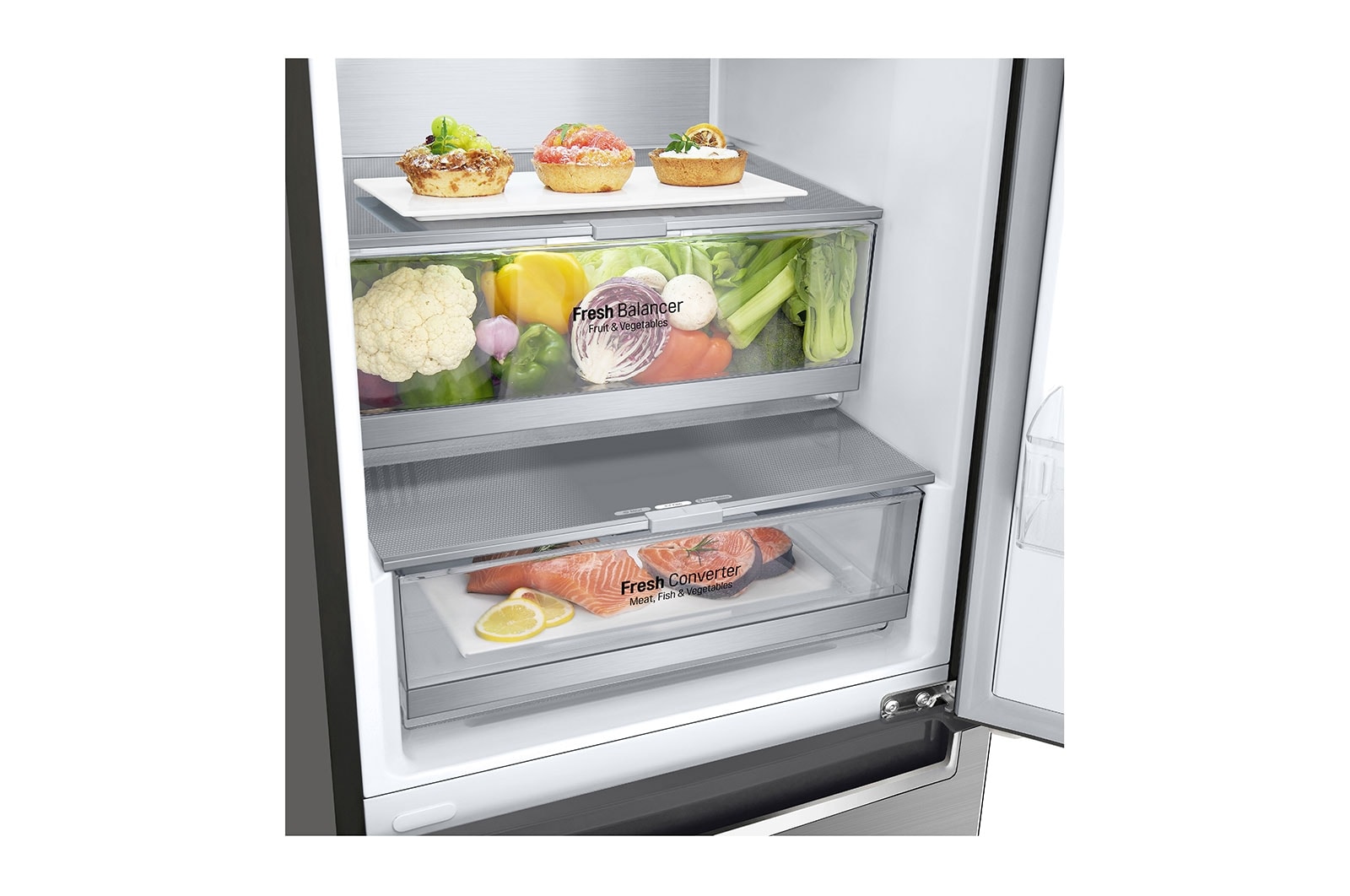 LG Frigorífico Combinado | 384 L | Etiqueta energética C | 2,03 m | DoorCooLing+? | FRESHConverter? | FRESHBaLancer?, GBB72PZVCN1
