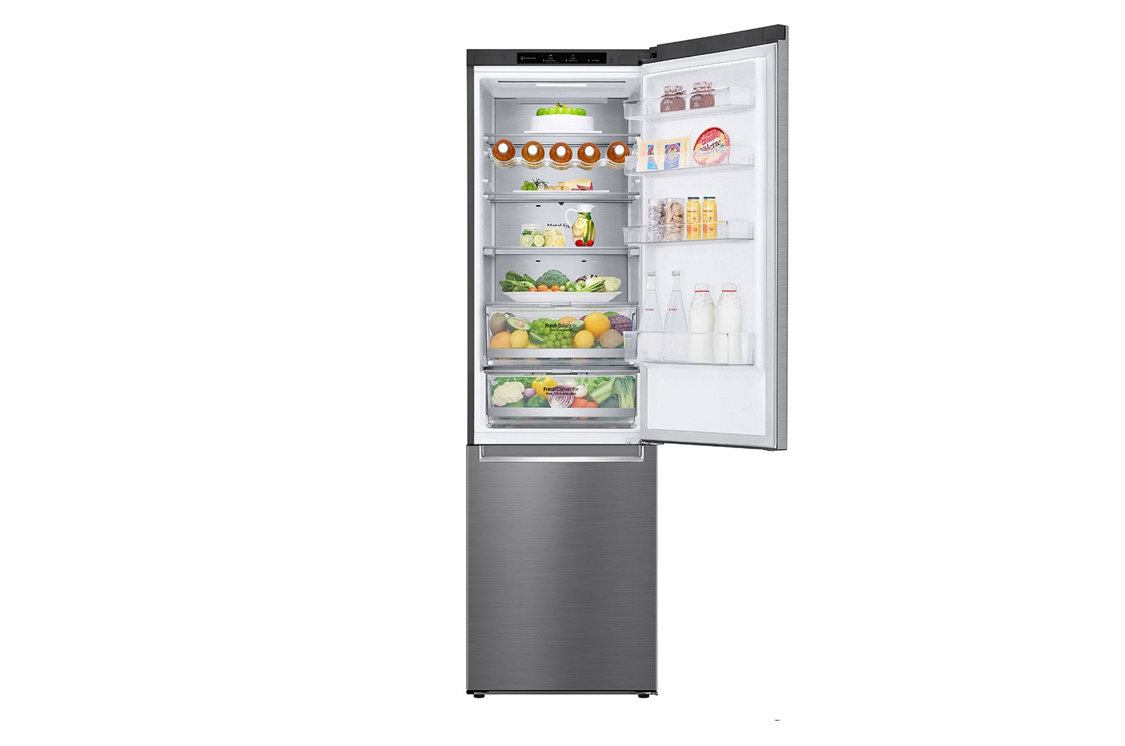 LG Combinado LG GBB72PZVCN, 384 litros, eficiência energética C, 2,03 m, Door Cooling+?, Shiny Steel, GBB72PZVCN