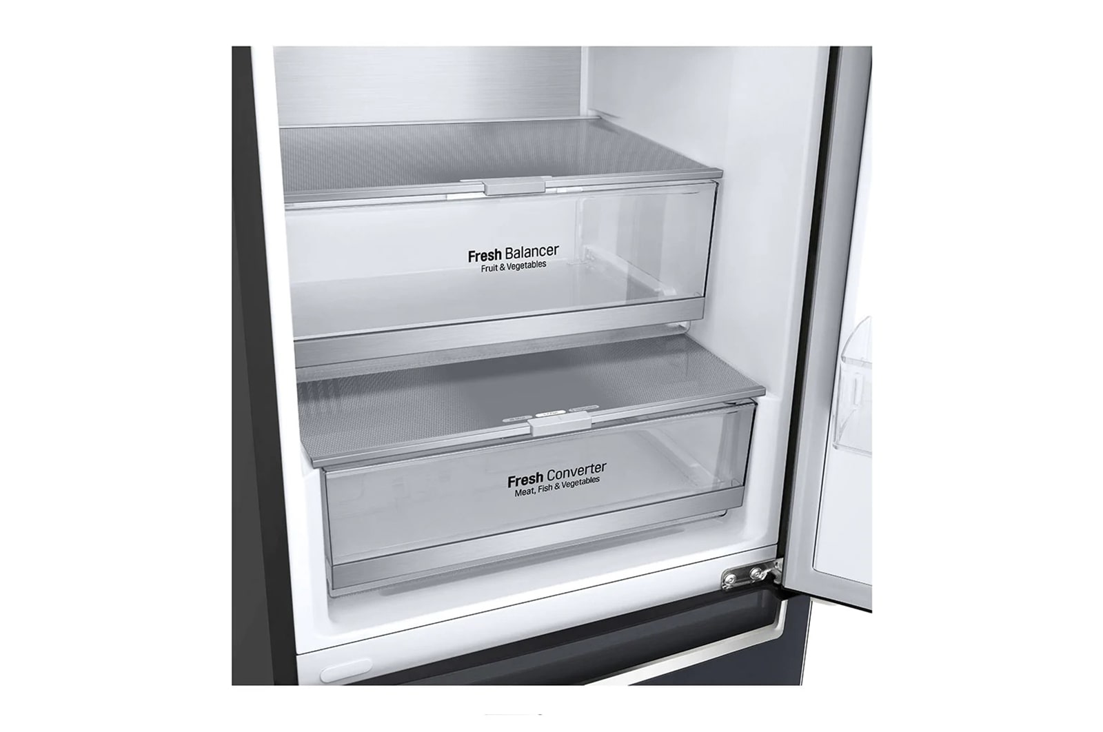 LG Combinado LG GBB92MCACP, 384 litros, eficiência energética C, 2,03 m, Door Cooling+?, Wi-Fi, Matte Black, GBB92MCACP