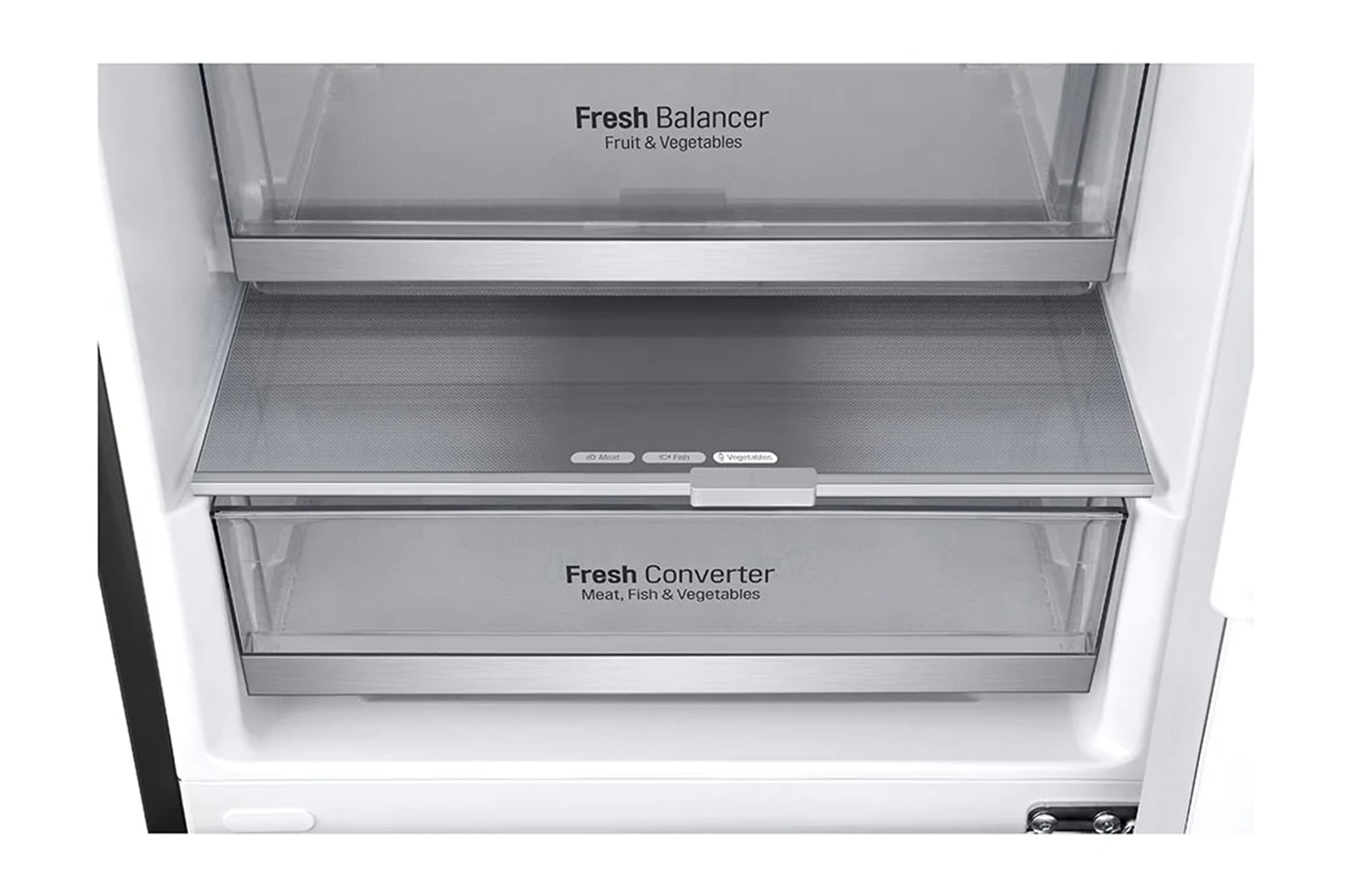 LG Combinado LG GBB92MCACP, 384 litros, eficiência energética C, 2,03 m, Door Cooling+?, Wi-Fi, Matte Black, GBB92MCACP