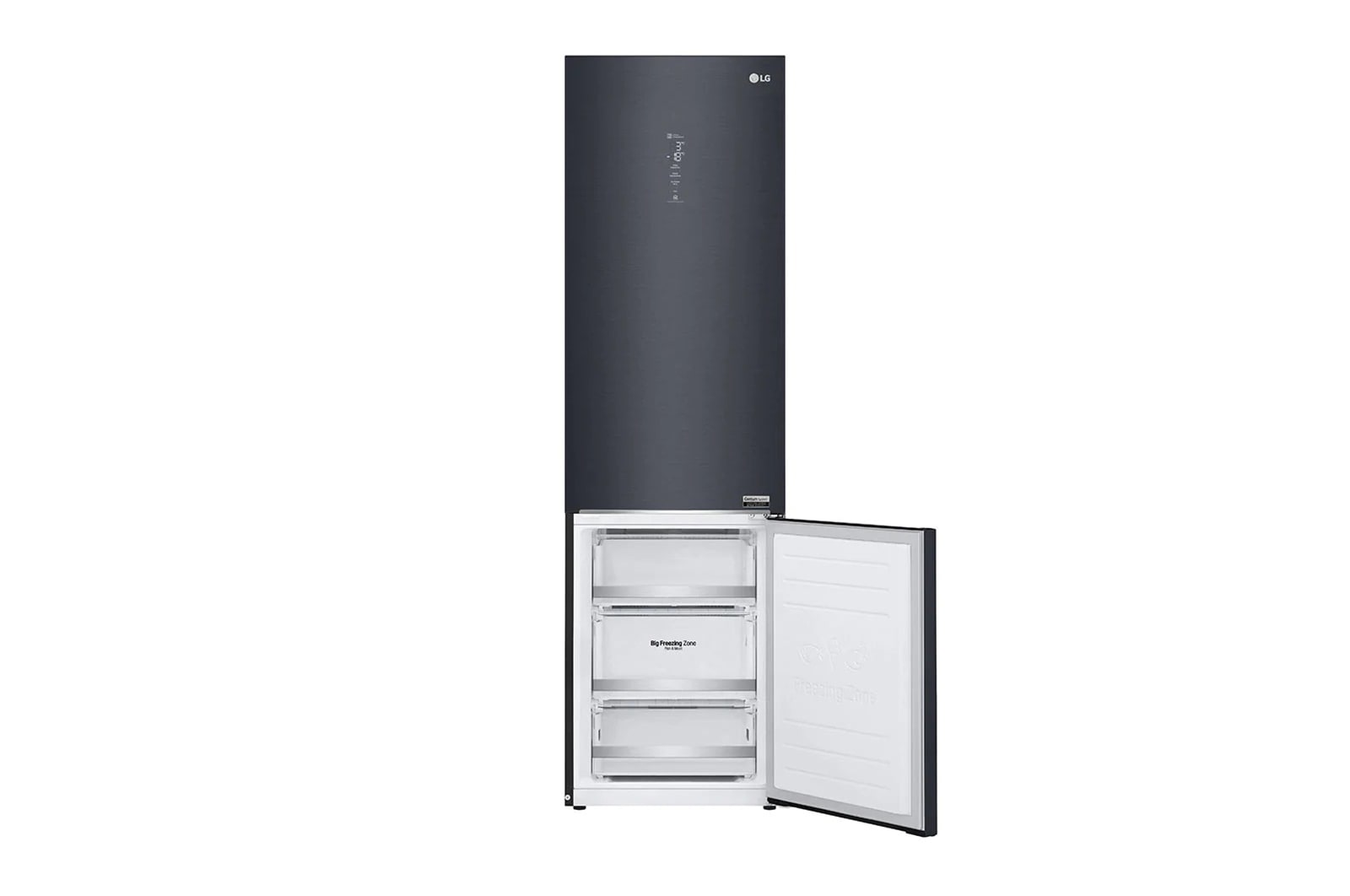 LG Combinado LG GBB92MCACP, 384 litros, eficiência energética C, 2,03 m, Door Cooling+?, Wi-Fi, Matte Black, GBB92MCACP