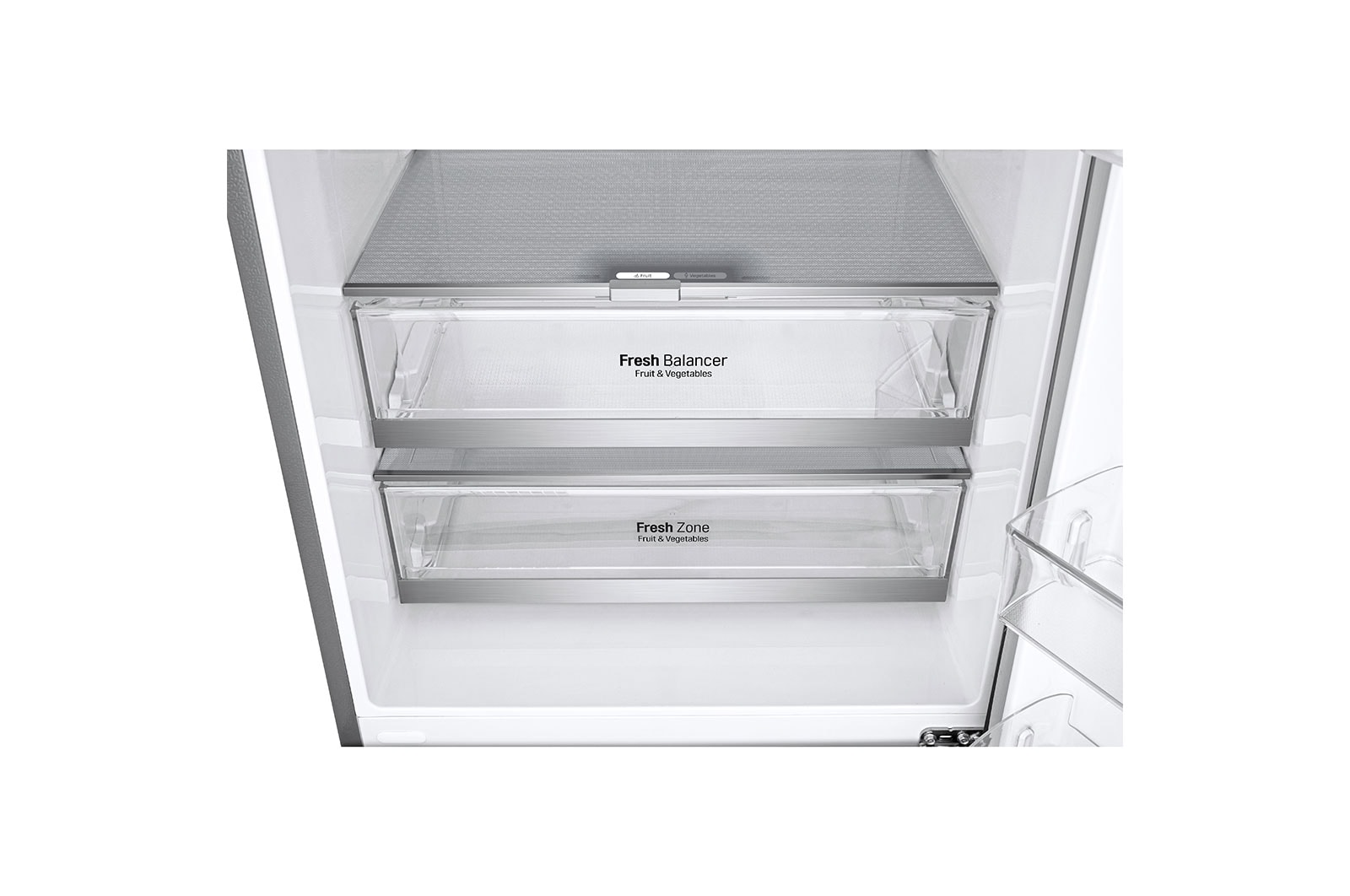 LG Frigorífico Combinado LG prata 461l com eficiência energética E, dispensador de água sem canaliza??o e DoorCooling+?  , GBF567PZCMB