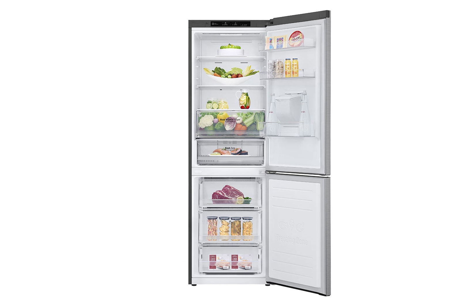 LG Frigorífico Combinado | 340 L | Etiqueta energética E | 1,86 m | DoorCooLing+? | Dispensador sem canaLiza??o, GBF61PZJMN