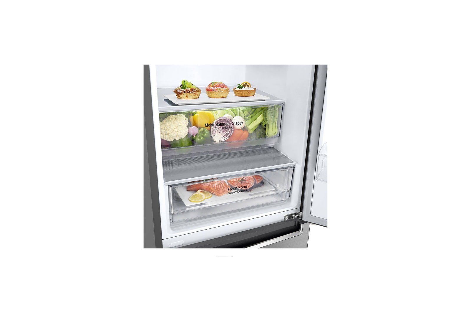 LG Frigorífico Combinado | 340 L | Etiqueta energética E | 1,86 m | DoorCooLing+? | Dispensador sem canaLiza??o, GBF61PZJMN
