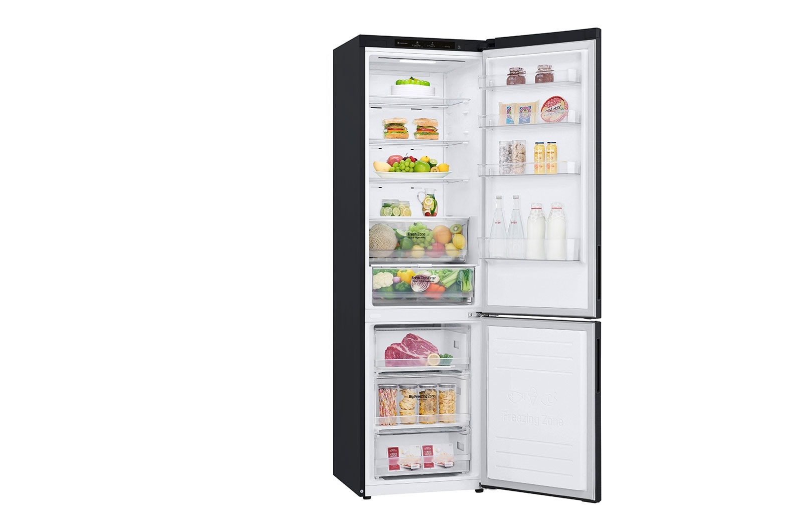 LG Frigorífico Combinado | 384 L | Etiqueta energética B | 2,03 m | DoorCooLing+? | FRESHConverter?, GBP62MCNBC