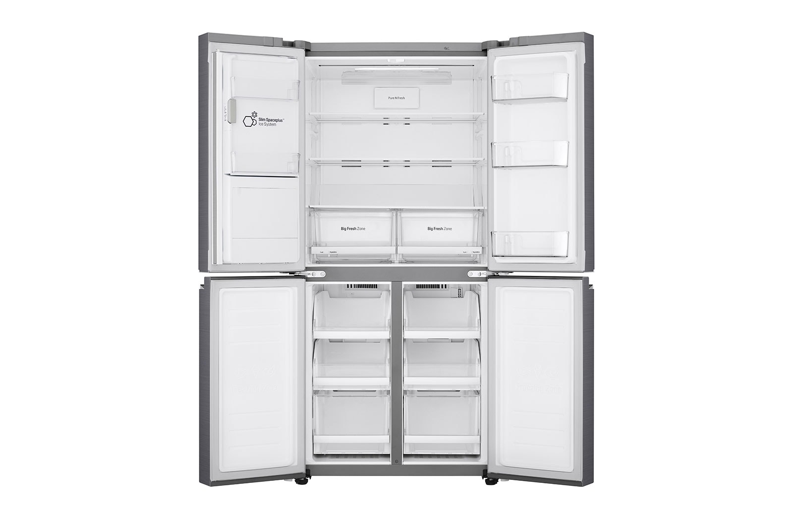 LG Frigorífico Americano de 4 portas | 506 L | Etiqueta energética E | UVnano? | DoorCooLing+?, GML844PZKZ