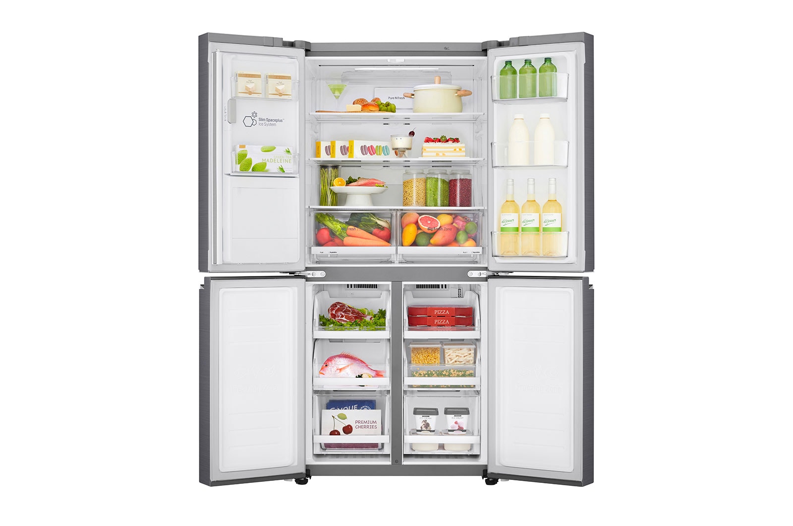 LG Frigorífico Americano de 4 portas | 506 L | Etiqueta energética E | UVnano? | DoorCooLing+?, GML844PZKZ