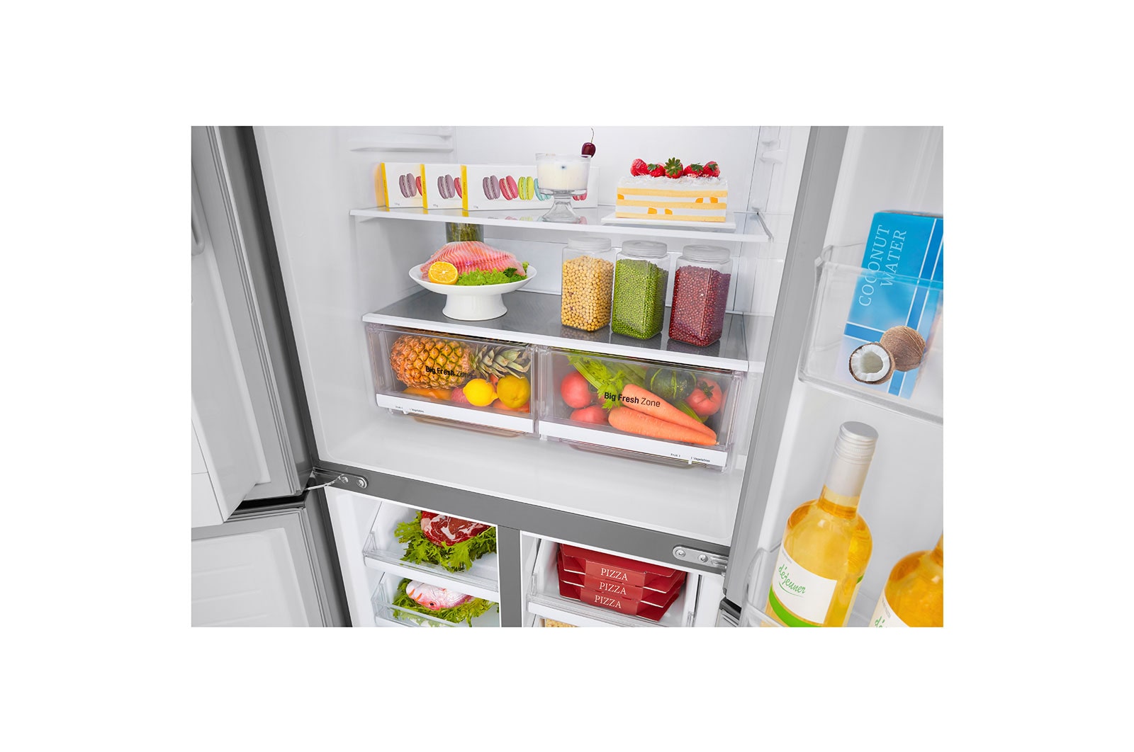 LG Frigorífico Americano de 4 portas | 506 L | Etiqueta energética E | UVnano? | DoorCooLing+?, GML844PZKZ