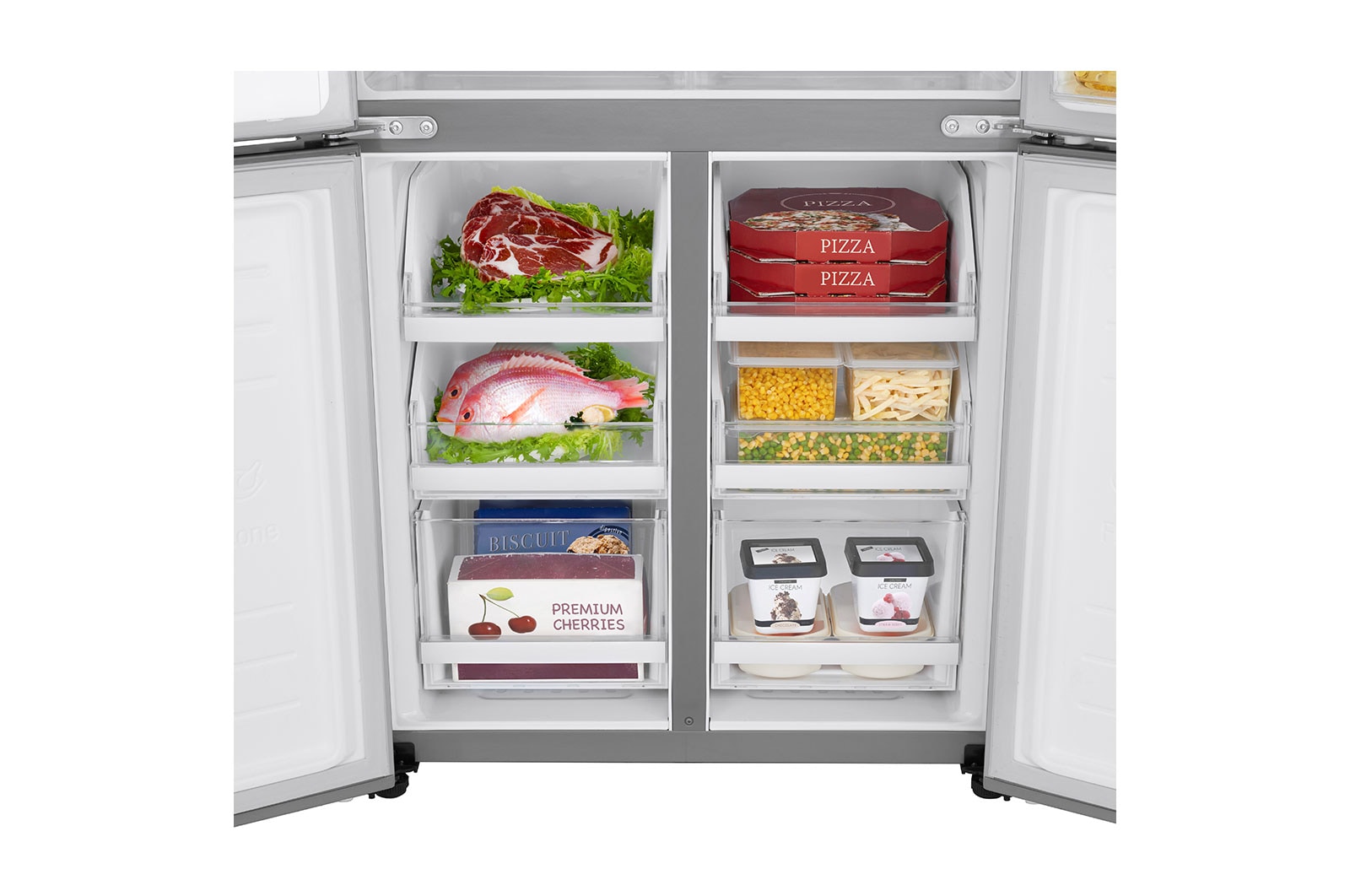 LG Frigorífico Americano de 4 portas | 506 L | Etiqueta energética E | UVnano? | DoorCooLing+?, GML844PZKZ