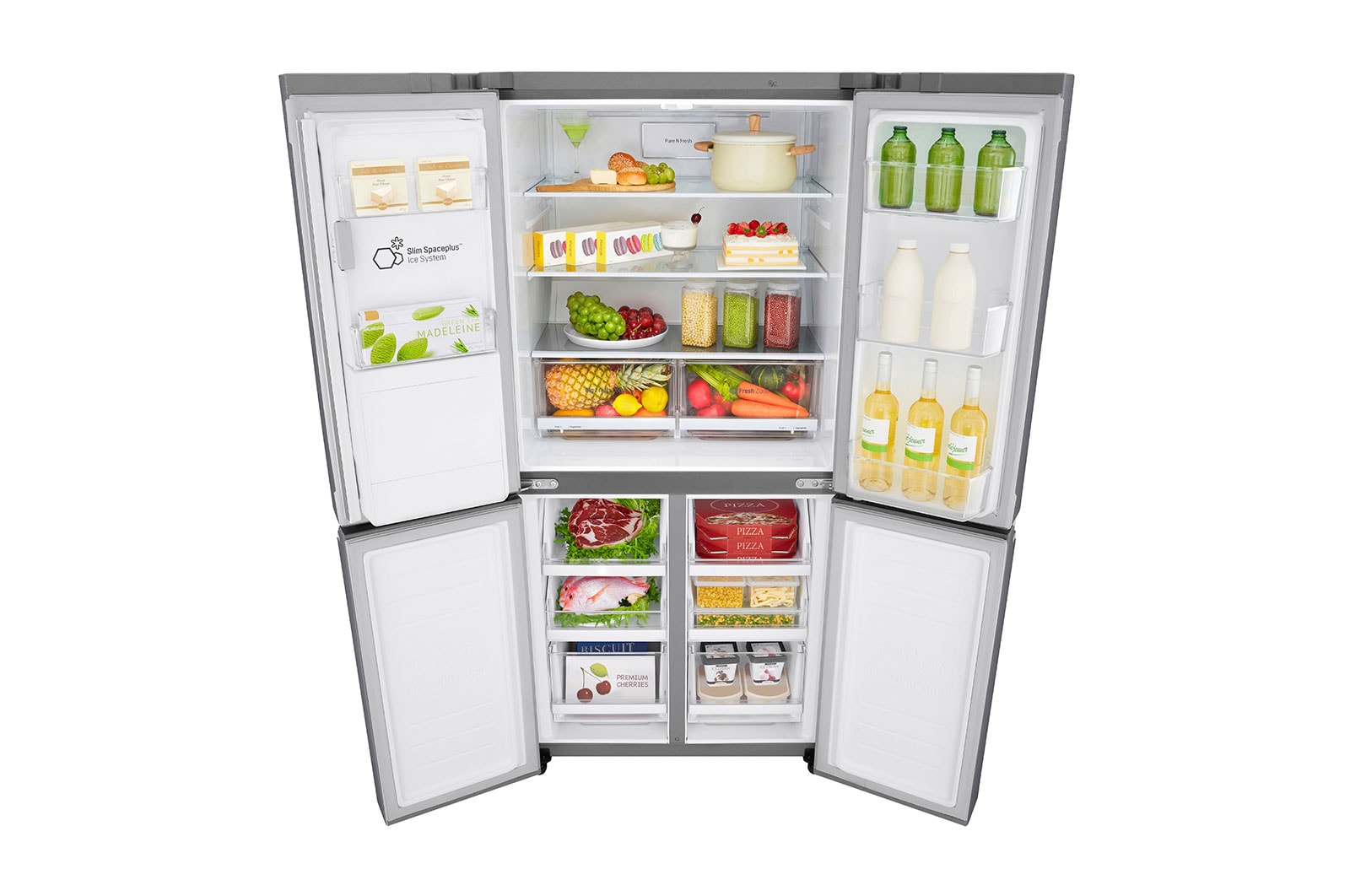 LG Frigorífico Americano de 4 portas | 506 L | Etiqueta energética E | UVnano? | DoorCooLing+?, GML844PZKZ