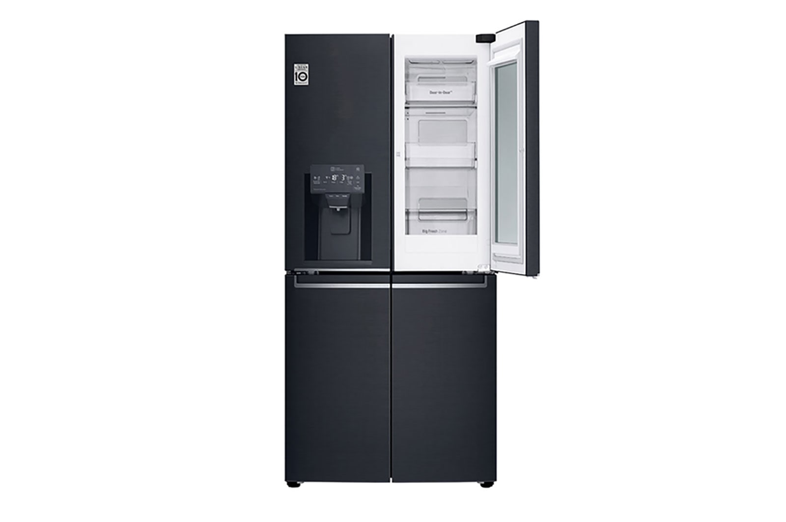 LG Frigorífico Americano de 4 portas | 508 L | Etiqueta energética F | InstaView? | Door-in-Door? | DoorCooLing+?, GMX844MCKV