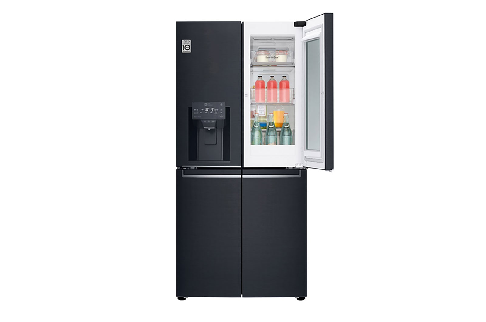 LG Frigorífico Americano de 4 portas | 508 L | Etiqueta energética F | InstaView? | Door-in-Door? | DoorCooLing+?, GMX844MCKV