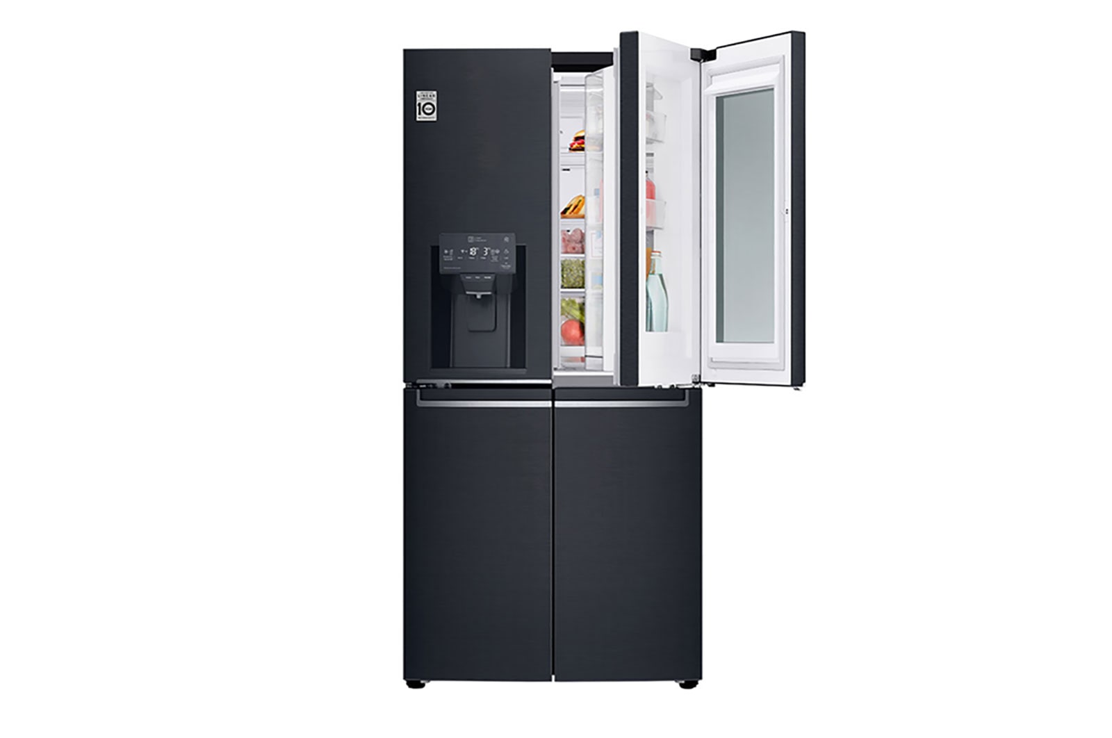 LG Frigorífico Americano de 4 portas | 508 L | Etiqueta energética F | InstaView? | Door-in-Door? | DoorCooLing+?, GMX844MCKV