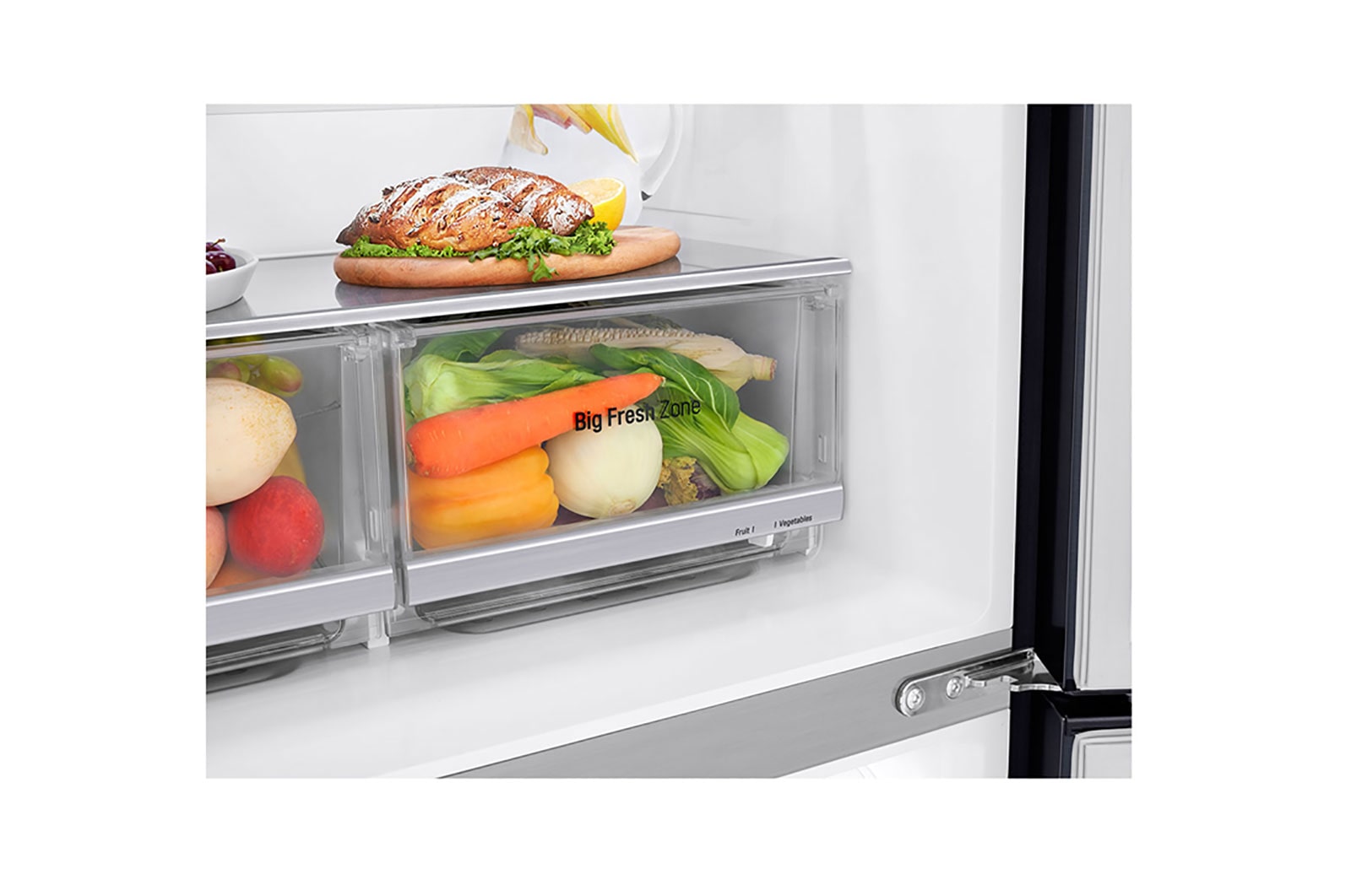 LG Frigorífico Americano de 4 portas | 508 L | Etiqueta energética F | InstaView? | Door-in-Door? | DoorCooLing+?, GMX844MCKV