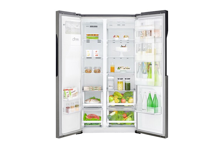 LG Frigorífico Americano LG GSJ361DIDV, 606 litros, eficiência energética F, Door in Door?, dispensador sem canaliza??o, Dark Graphite, GSJ361DIDV