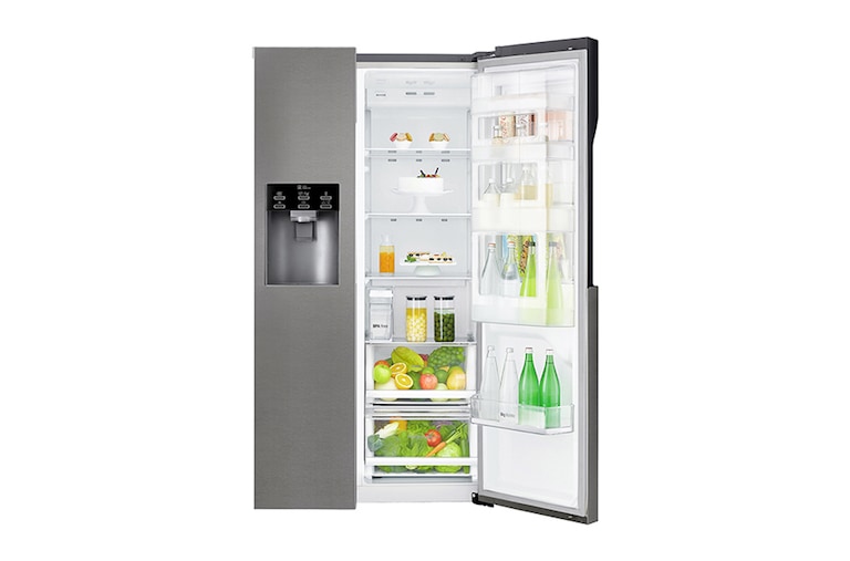 LG Frigorífico Americano LG GSJ361DIDV, 606 litros, eficiência energética F, Door in Door?, dispensador sem canaliza??o, Dark Graphite, GSJ361DIDV