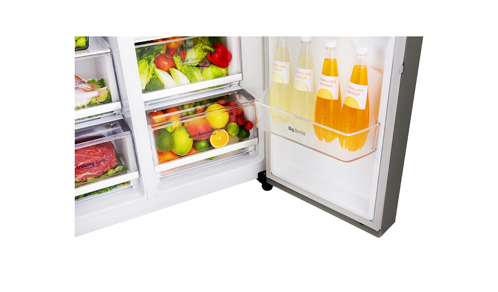 LG Frigorífico Americano LG GSL361ICEZ, 606 litros, eficiência energética F, dispensador sem canaliza??o, Dark Graphite, GSL361ICEZ