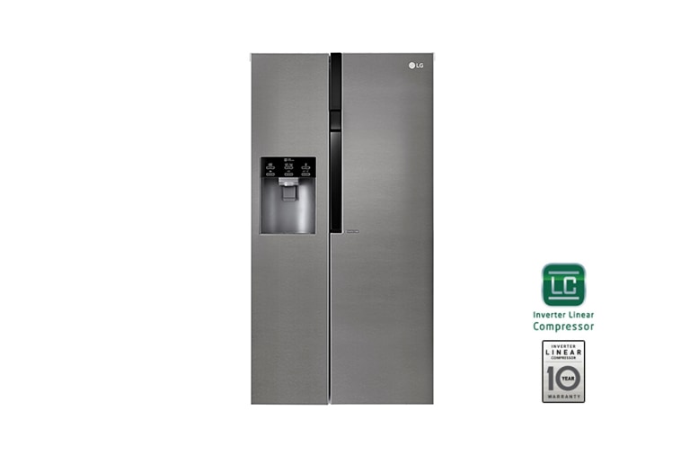LG Frigorífico Americano LG GSL361ICEZ, 606 litros, eficiência energética F, dispensador sem canaliza??o, Dark Graphite, GSL361ICEZ