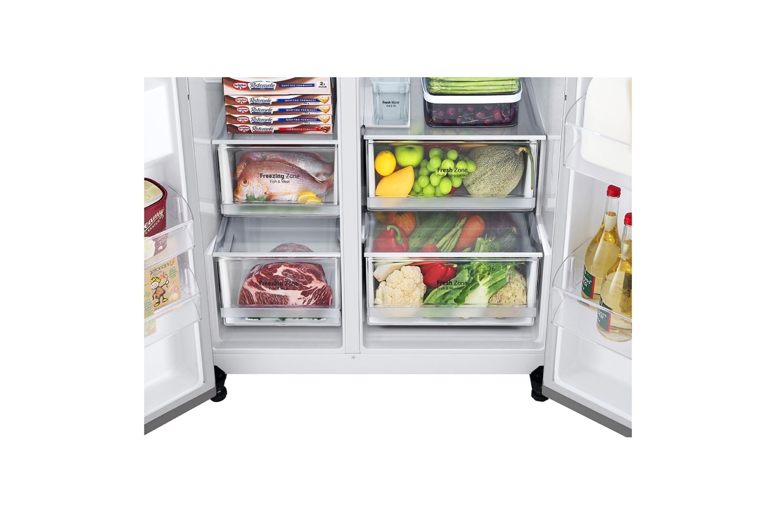 LG Frigorífico Americano | 635 L | Etiqueta energética D | DoorCooLing+? | Dispensador sem canaLiza??o, GSLV71PZTD