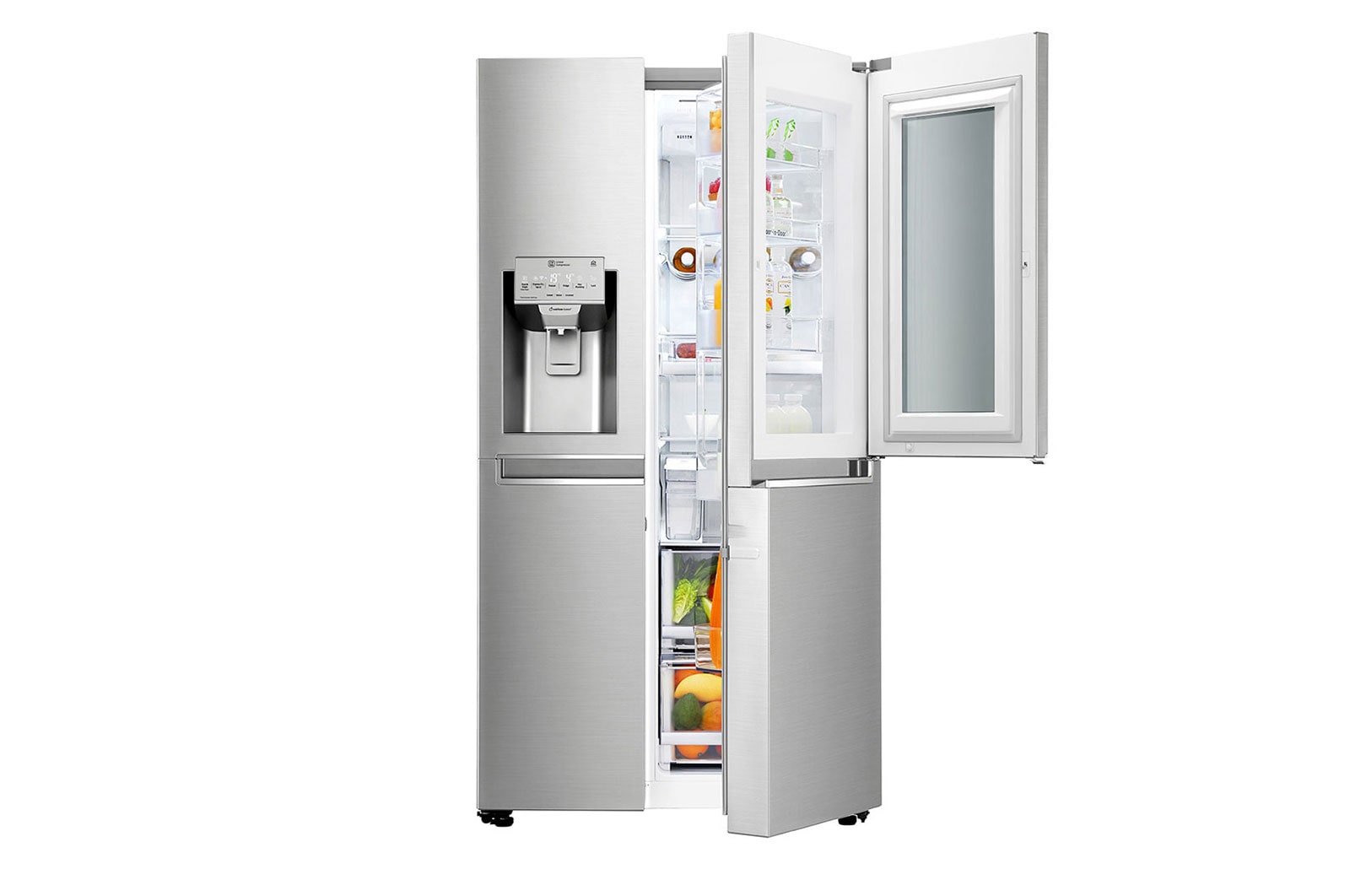 LG Frigorífico Americano LG GSX961NSVZ, 625 litros, eficiência energética F, InstaView?, Door in Door?, Pure N Fresh?, Door Cooling+?, dispensador sem canaliza??o, Noble Steel, GSX961NSVZ