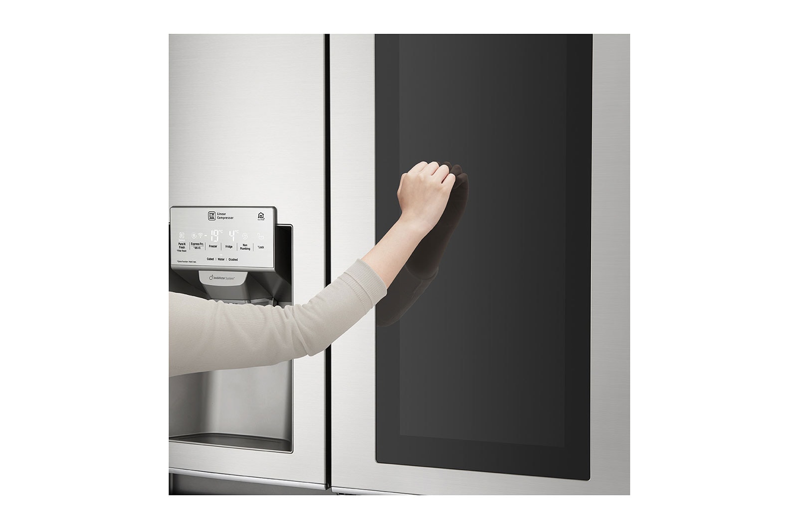 LG Frigorífico Americano LG GSX961NSVZ, 625 litros, eficiência energética F, InstaView?, Door in Door?, Pure N Fresh?, Door Cooling+?, dispensador sem canaliza??o, Noble Steel, GSX961NSVZ