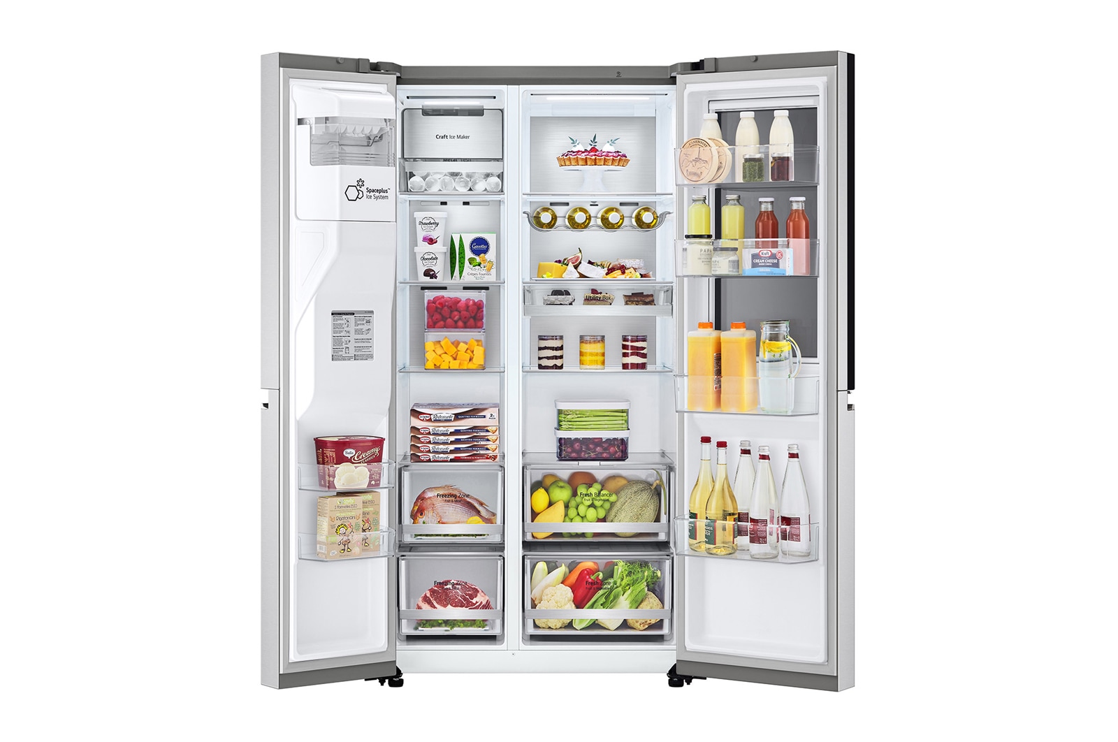 LG Frigorífico Americano | 635 L | Etiqueta energética E | InstaView? | Door-in-Door? | DoorCooLing+? | Craft Ice? | UVnano?, GSXV90BSDE