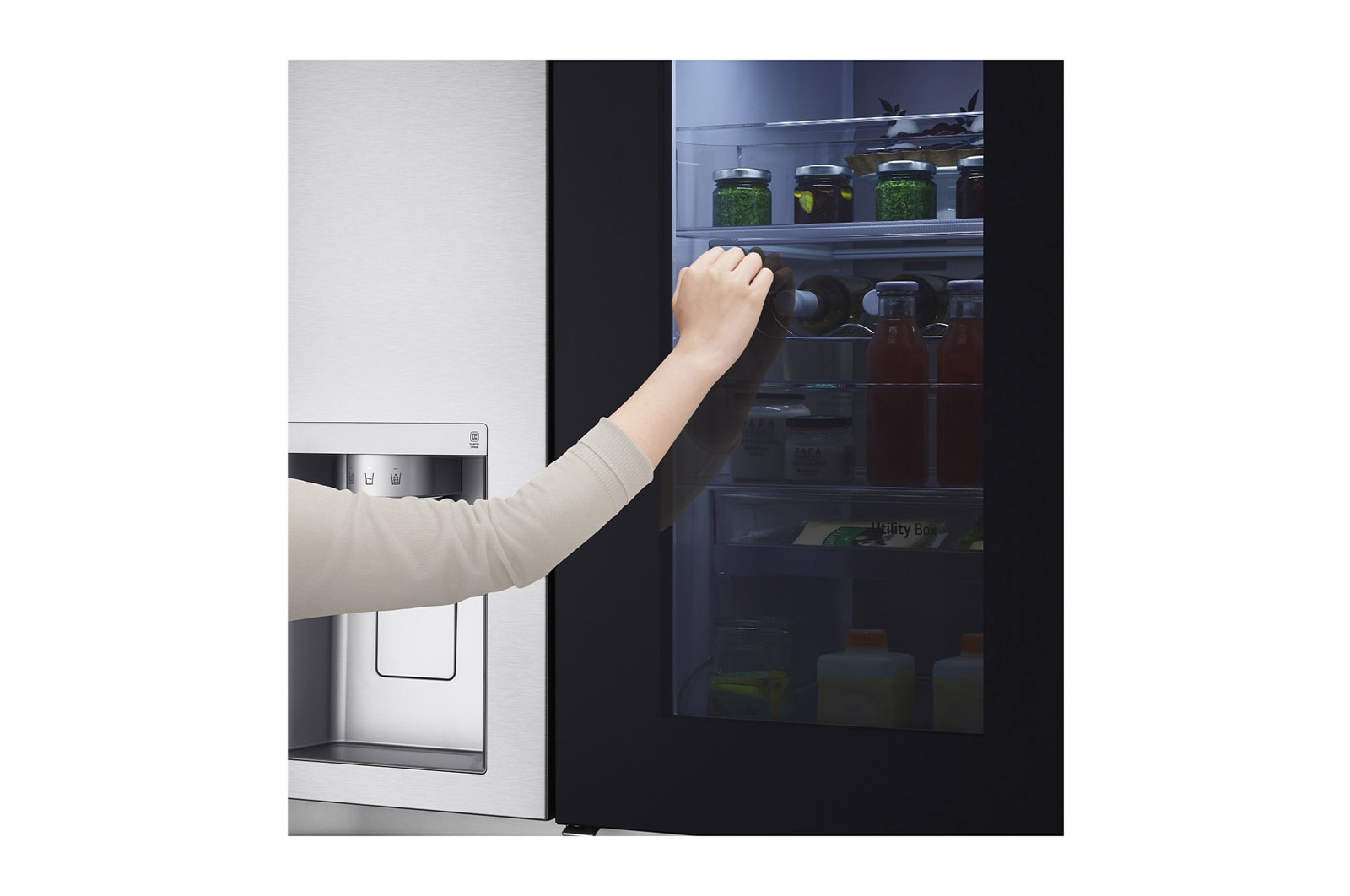 LG Frigorífico Americano | 635 L | Etiqueta energética E | InstaView? | Door-in-Door? | DoorCooLing+? | Craft Ice? | UVnano?, GSXV90BSDE